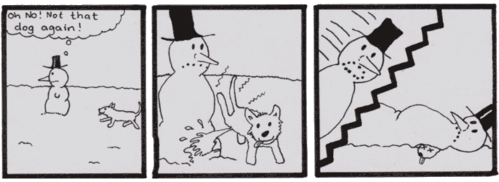 The Snowman killed a dog.
